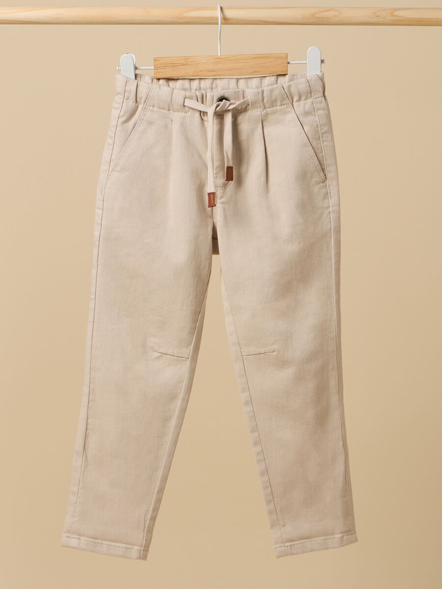 Pantaloni IANA in cotone misto lyocell bambino_0