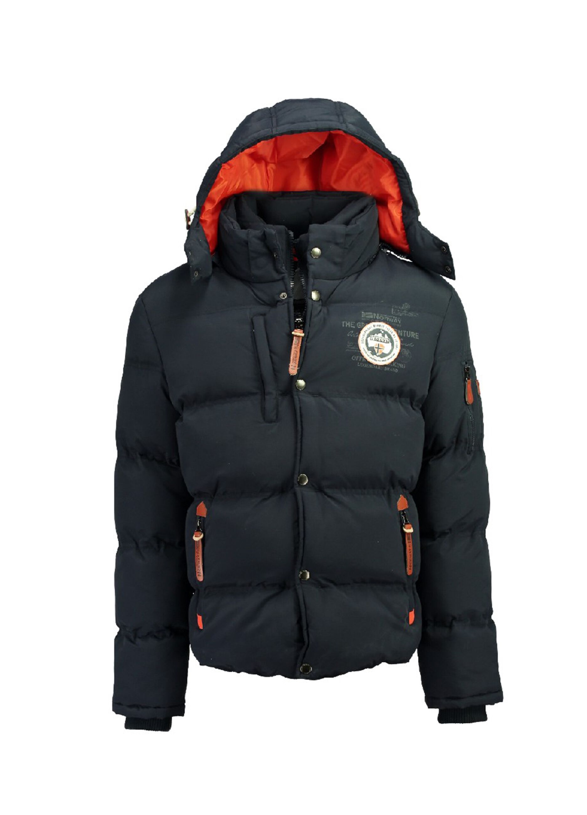 GEOGRAPHICAL NORWAY Man's Navy Blue Geographical Norway down jacket with  detachable hood