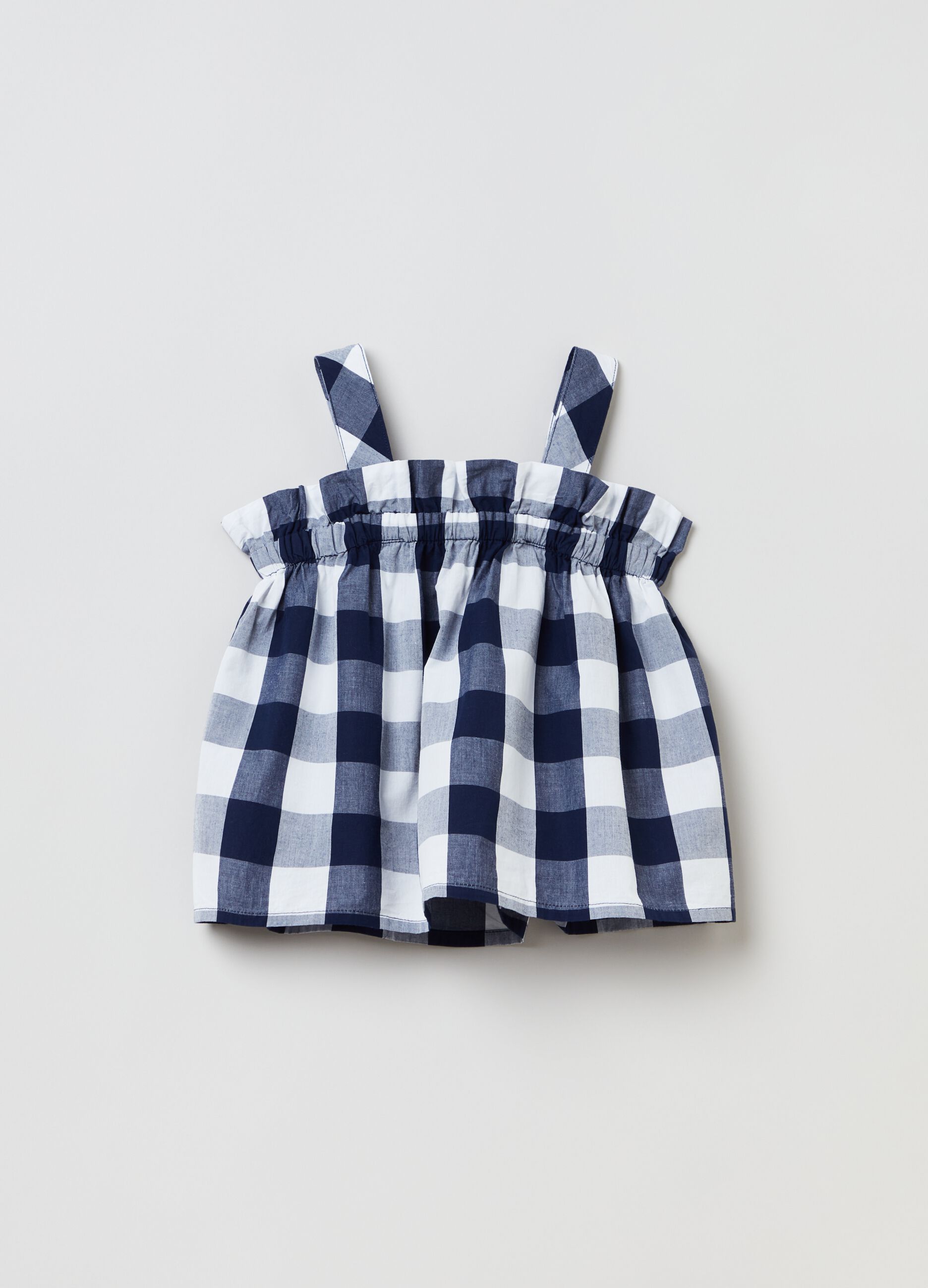 Tank top in gingham cotton