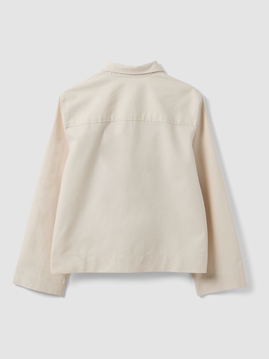 Wei&szlig;er Blazer aus Leinen- und Lyocell-Mix mit Kontraststickerei, Regular Fit_2