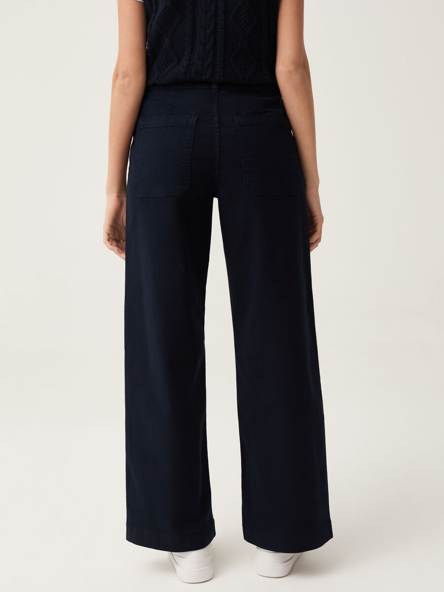 Wide-leg trousers in stretch cotton_2