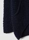 Blauer Regular-Fit-Strickcardigan mit Flechtmuster_5