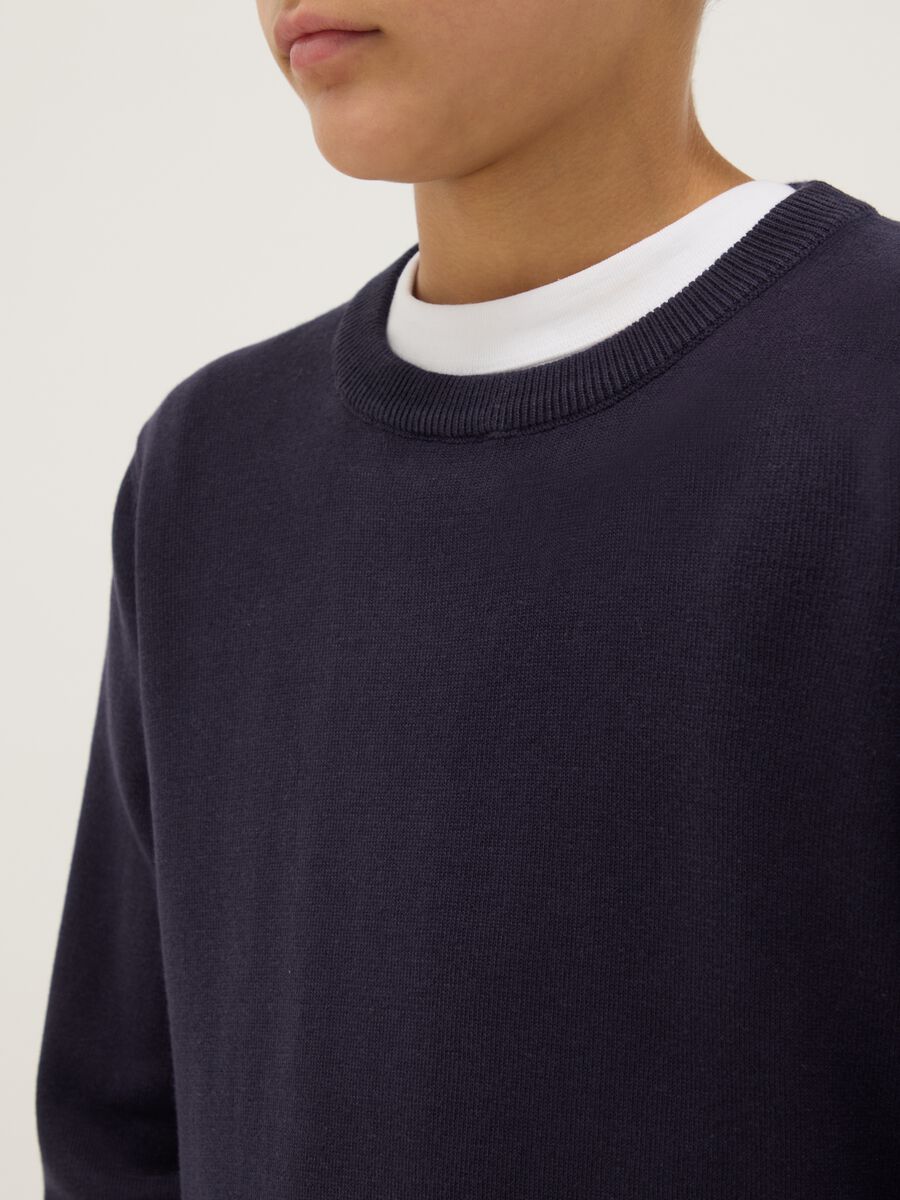 Blue pure cotton pullover regular fit for kids_2