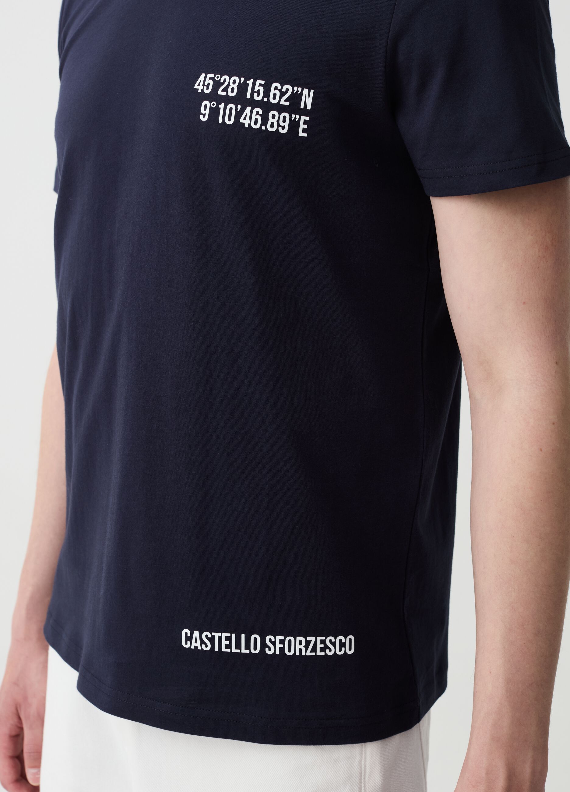 T-shirt con stampa Milano Castello Sforzesco