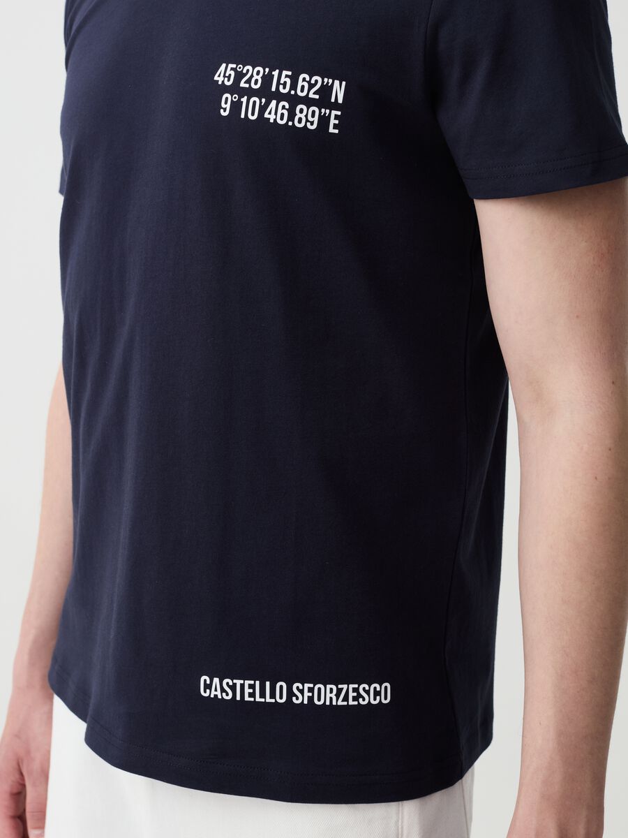 T-shirt con stampa Milano Castello Sforzesco_1
