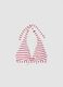 White triangle bikini top in stretch fabric_0