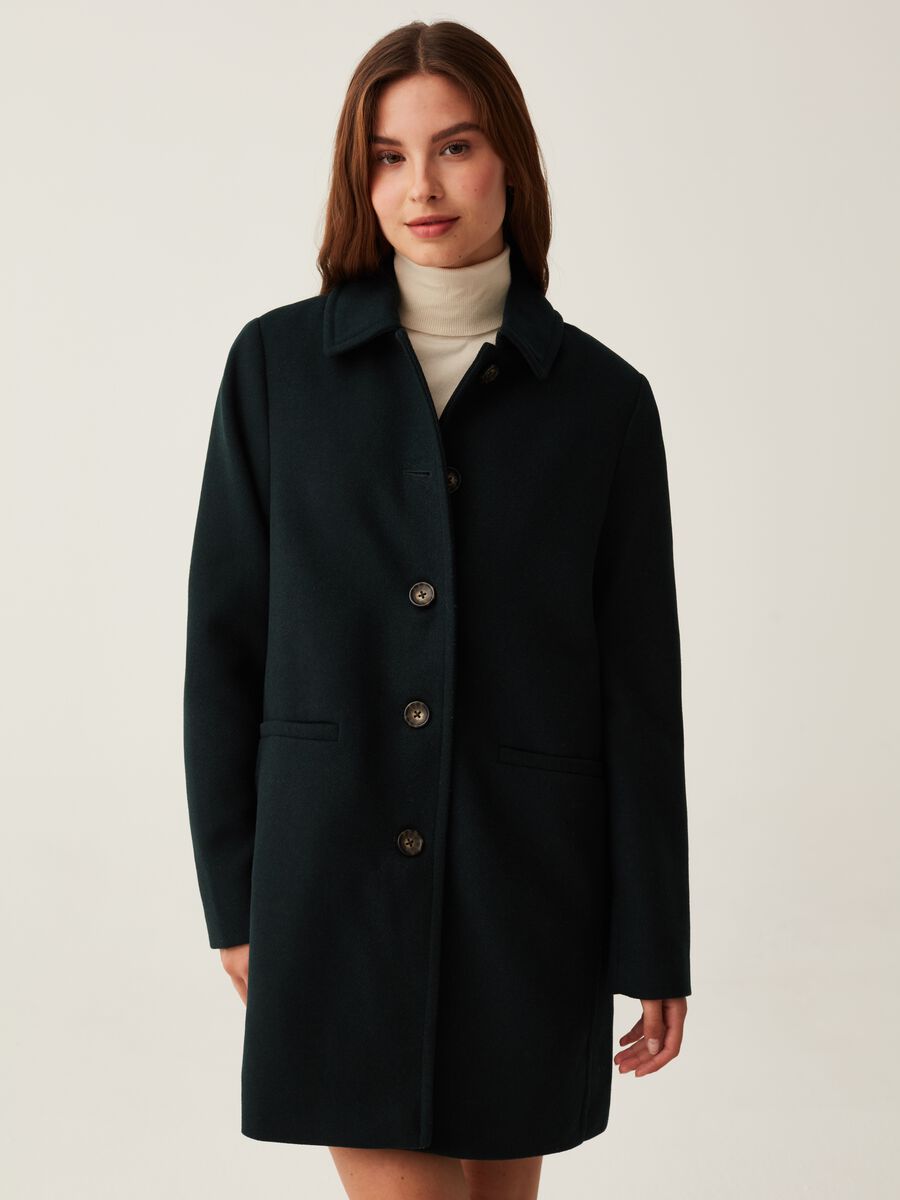 Single-breasted coat with collar_1