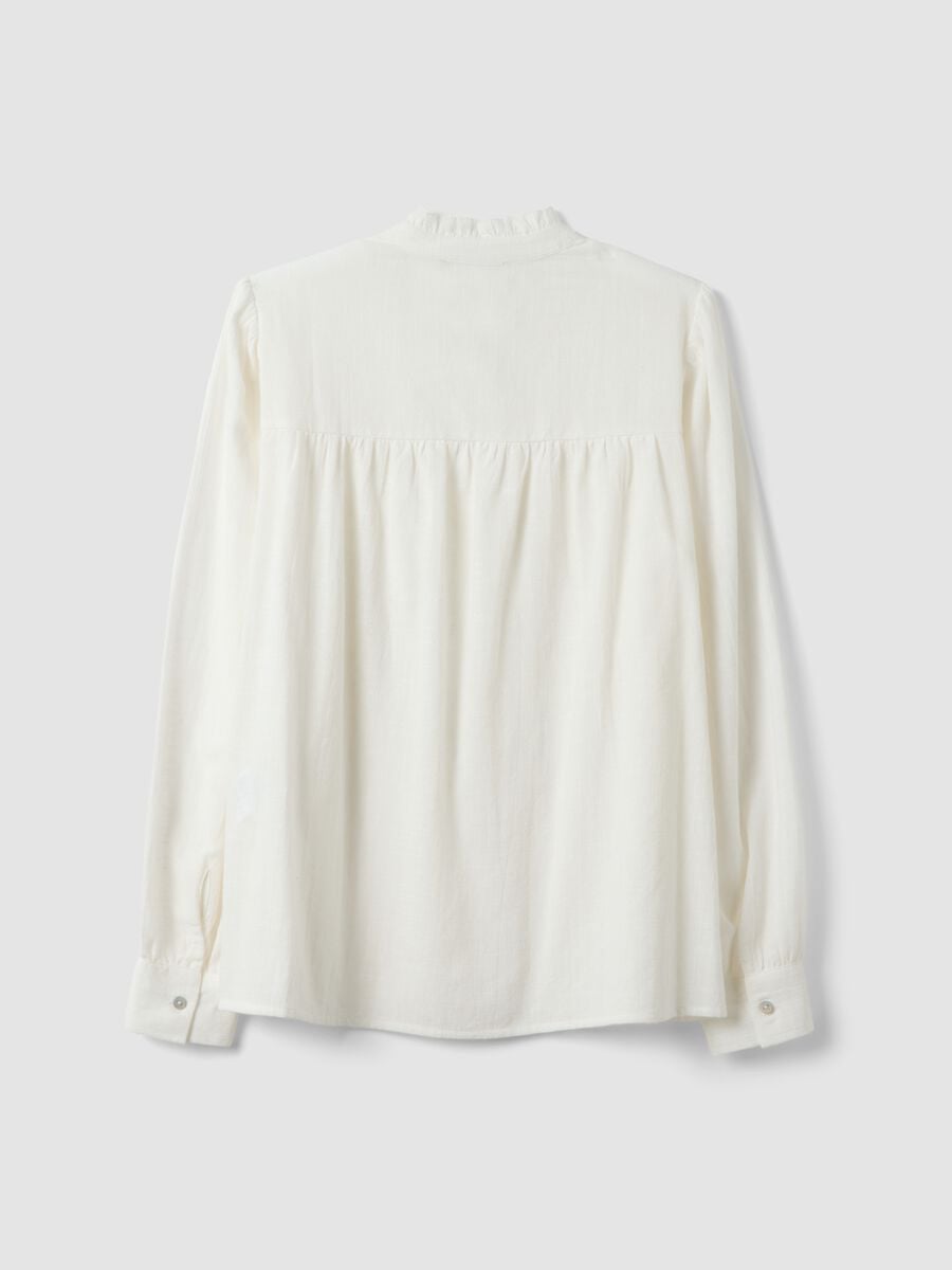 Weisse Bluse aus reiner Baumwolle mit Stickereien_2