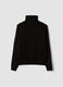 Maglia nera a dolcevita regular fit in jersey knit_0
