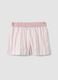 Pink striped organic cotton pyjama shorts_4