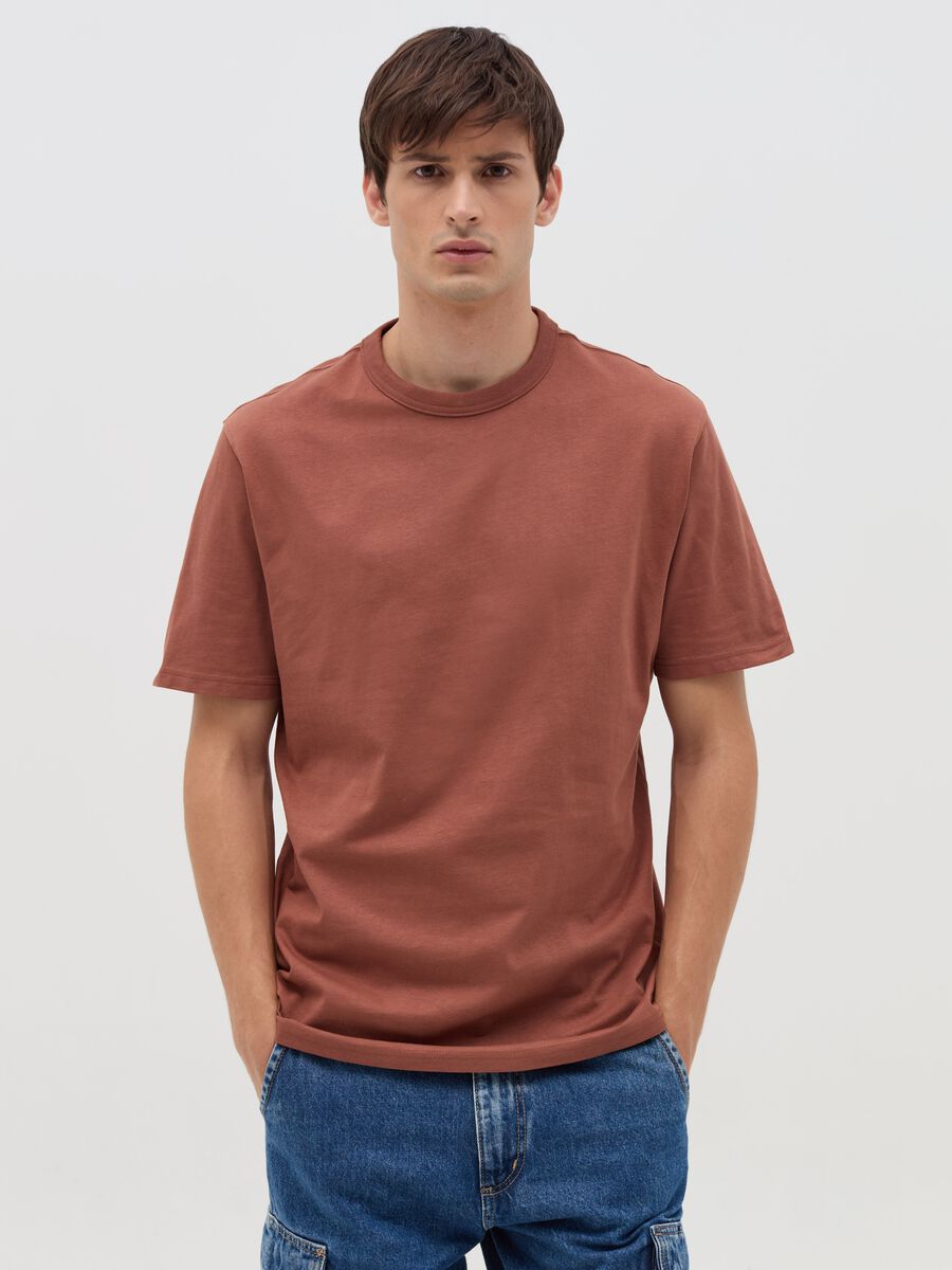 Cotton T-shirt with round neck_0