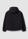 Black padded hooded jacket with zip, oversized fit_6