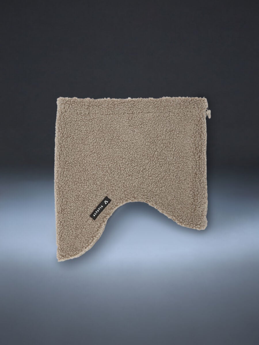 Beige teddy-effect neck warmer with drawstring ALTAVIA WITH DEBORAH COMPAGNONI_2