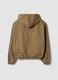 Giacca beige con cappuccio in puro cotone over fit_5