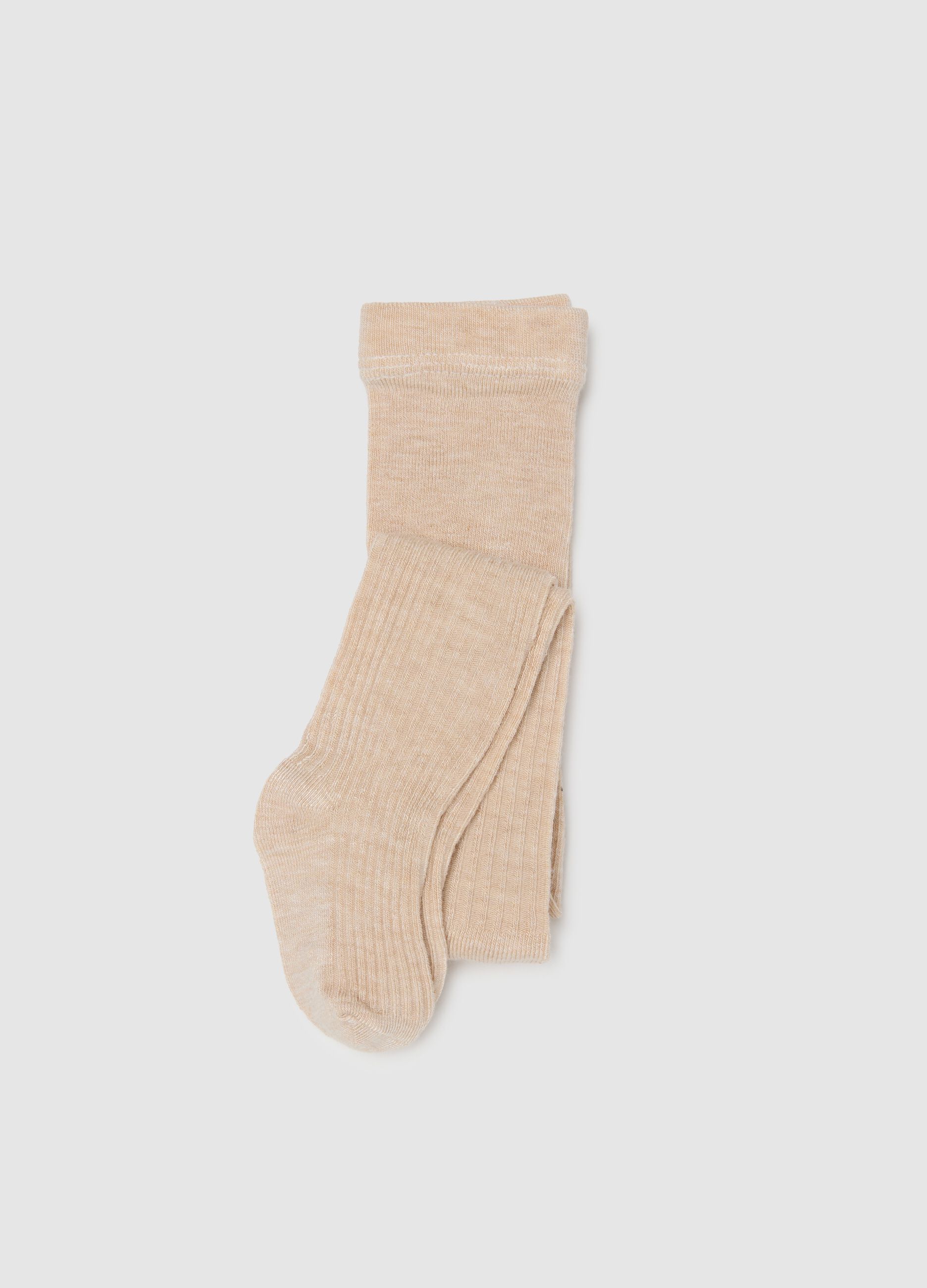 Beige tights in stretchy fabric
