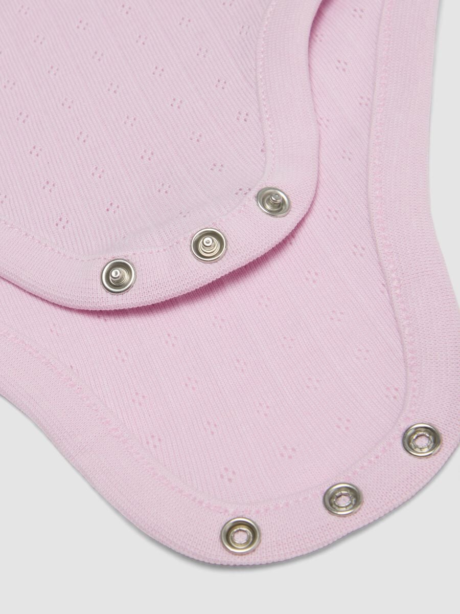2-pack pink organic cotton pointelle bodysuits for baby girl_3