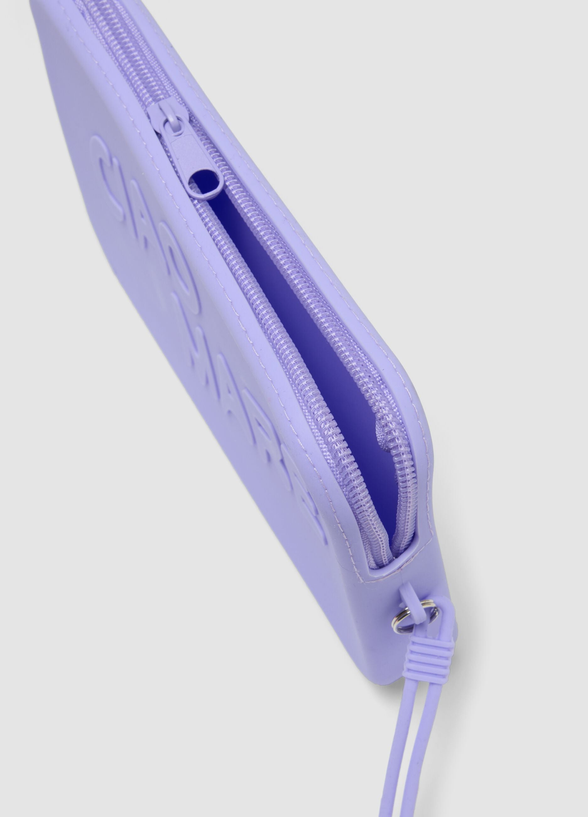 Purple wristlet pouch