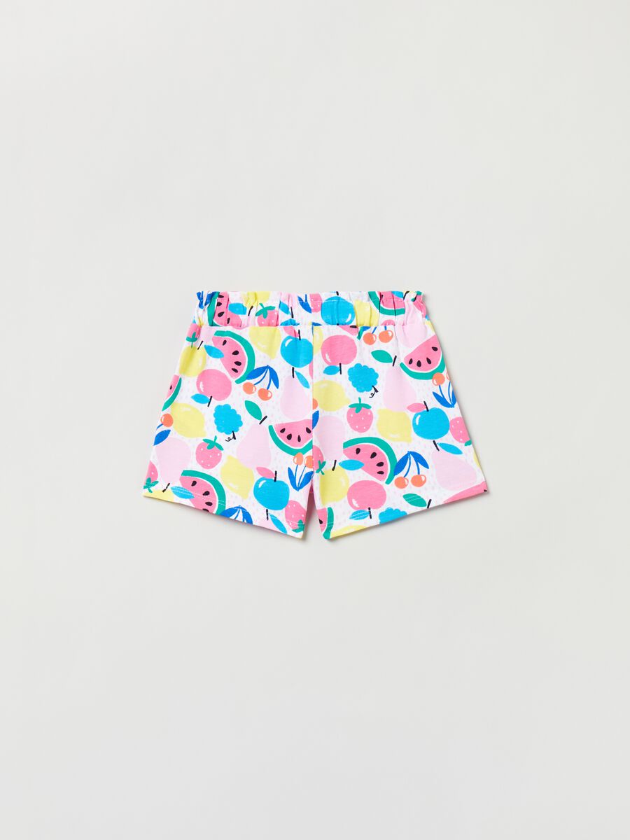 Jersey shorts with fruit print_1