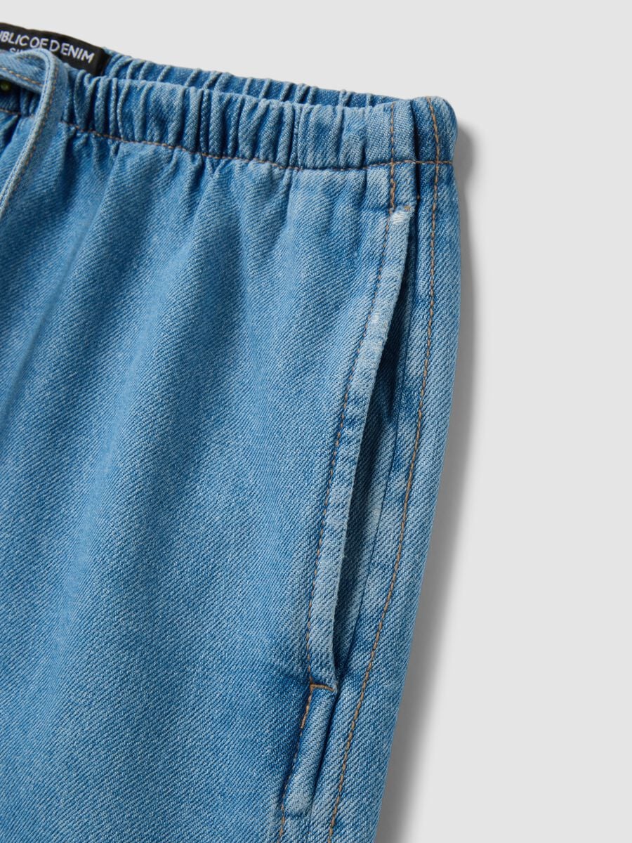 Short vaquero azul claro de algod&oacute;n puro_5