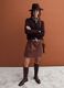 Brown pure wool crew-neck cardigan_1