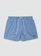 Blue swim shorts with drawstring waist_4