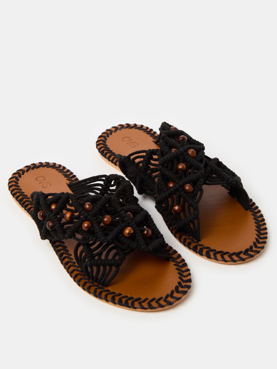 Crochet sandals with beads_1