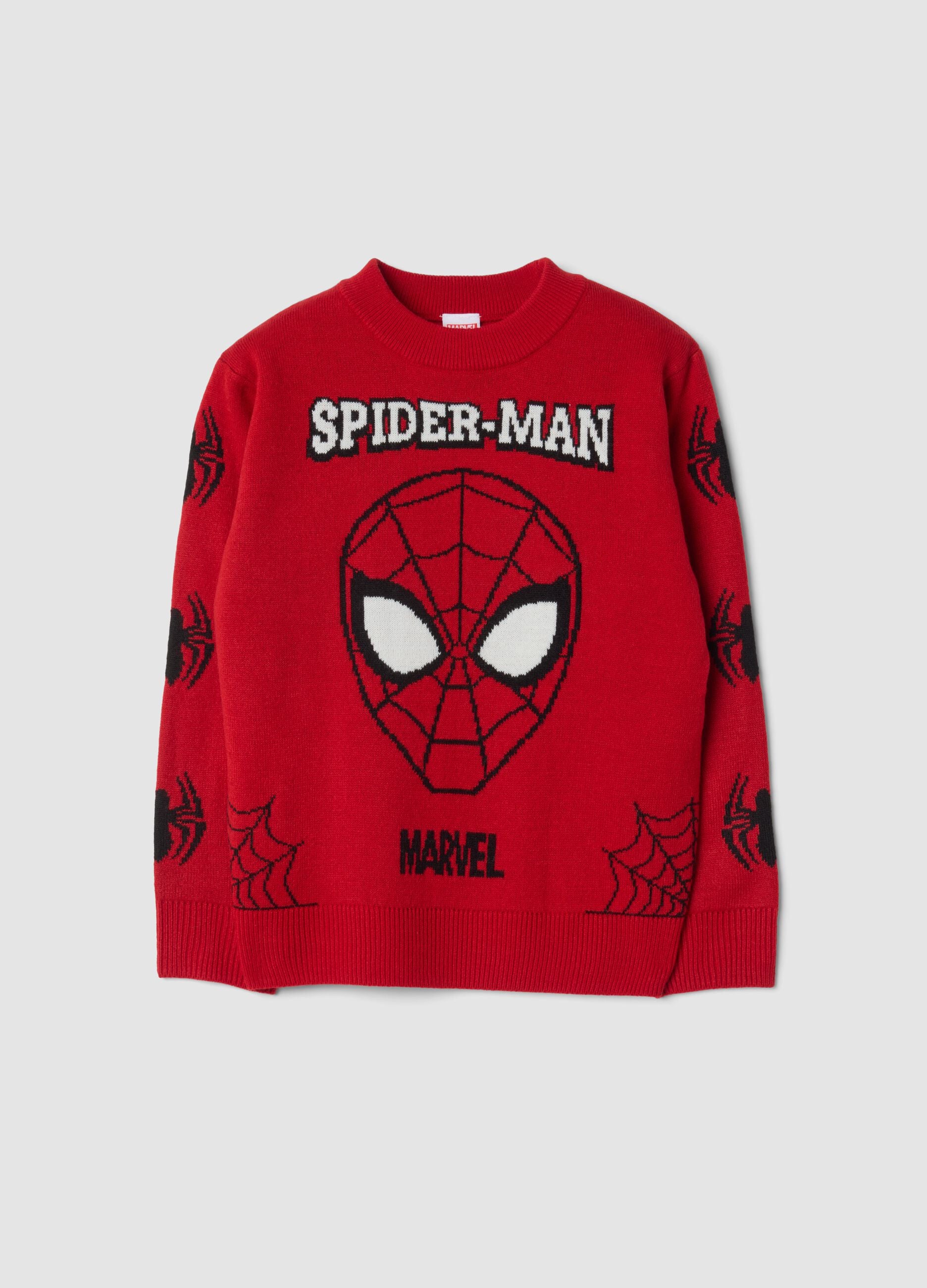 Maglione rosso con stampa Marvel Spider-Man