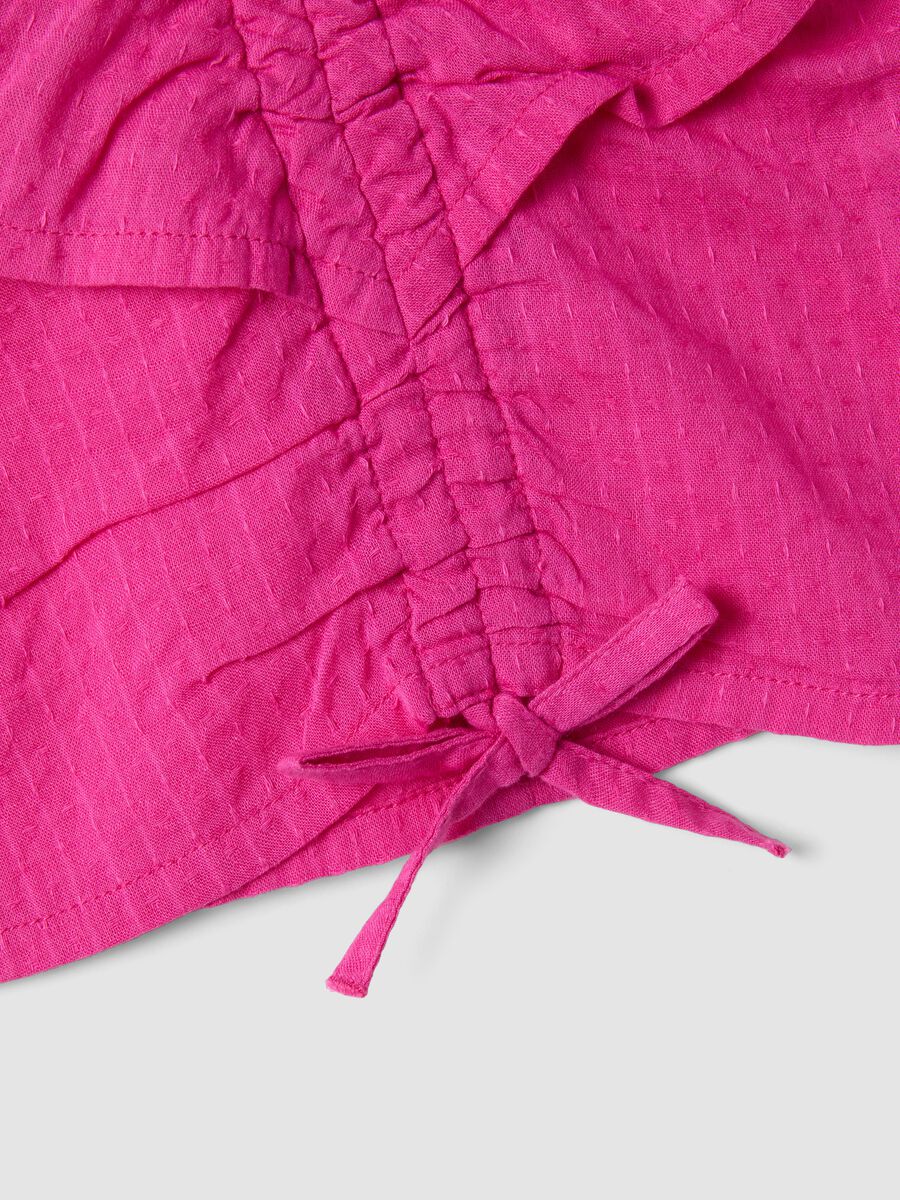 Pink pure cotton top with ruffles_2