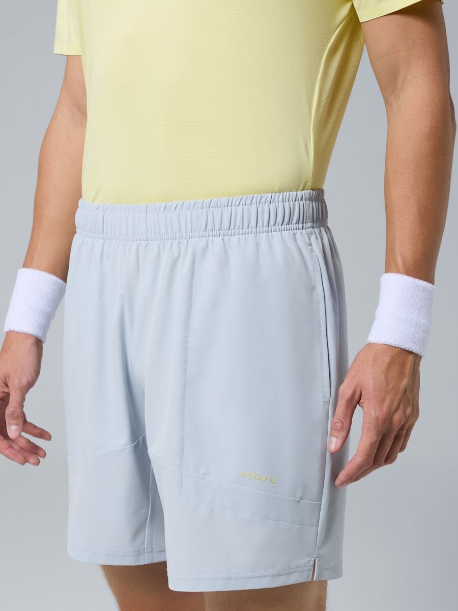 Grey ALTAVIA COURT sports shorts in stretch fabric_3