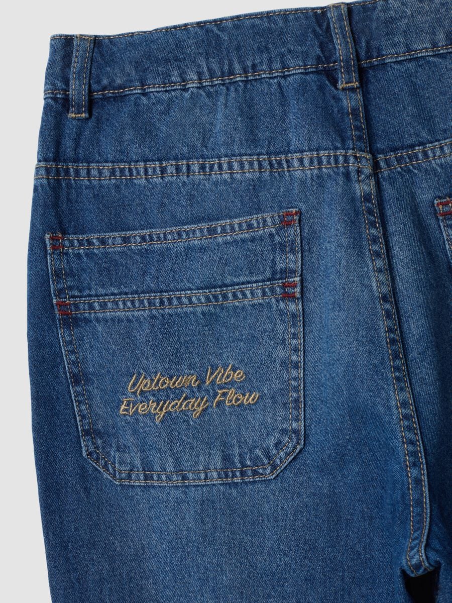 Blue baggy-fit jeans in pure cotton_2