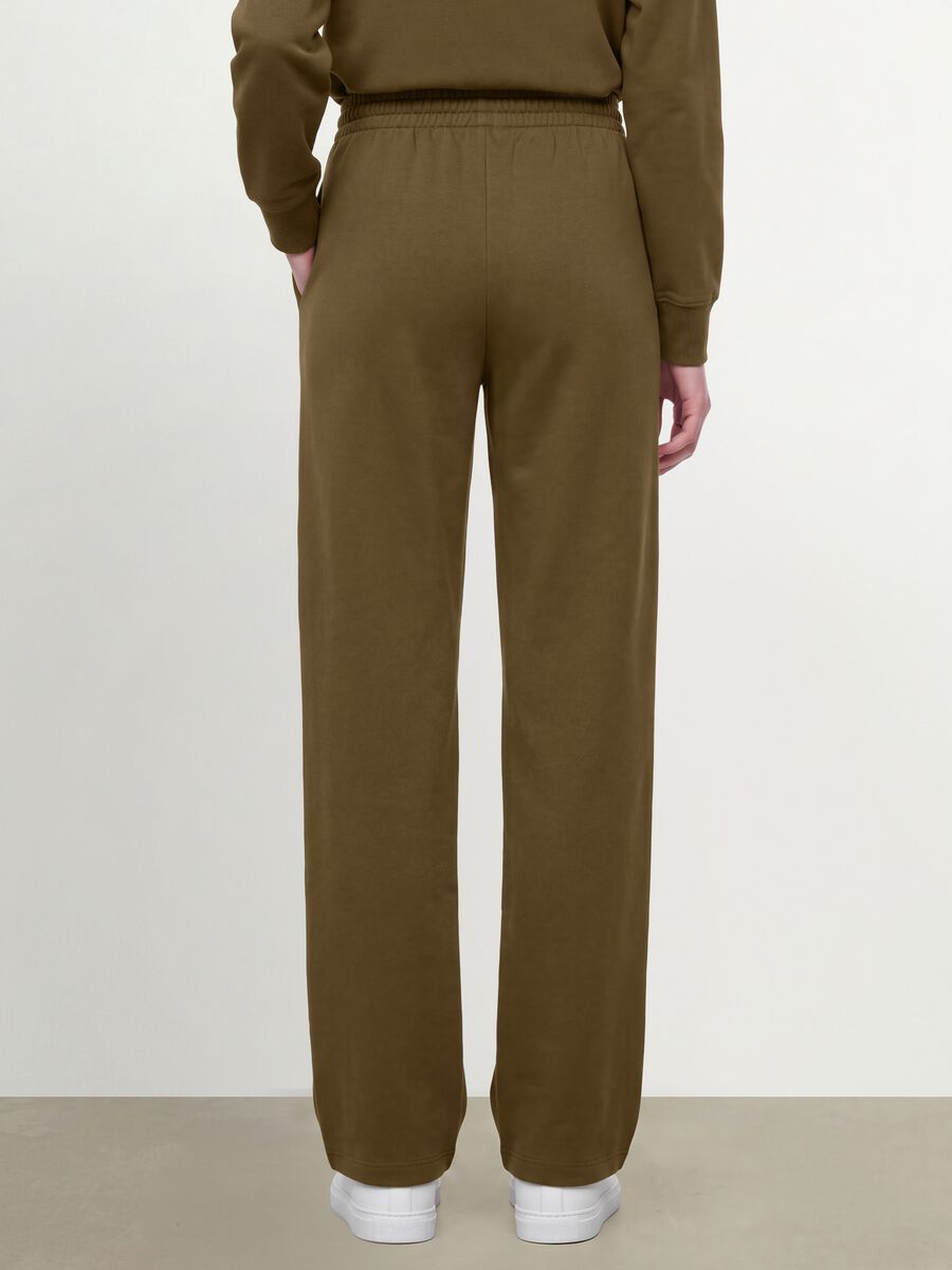 Green cotton-blend straight-fit joggers_3