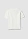 T-shirt branca justa em algod&atilde;o el&aacute;stico com gola subida_5