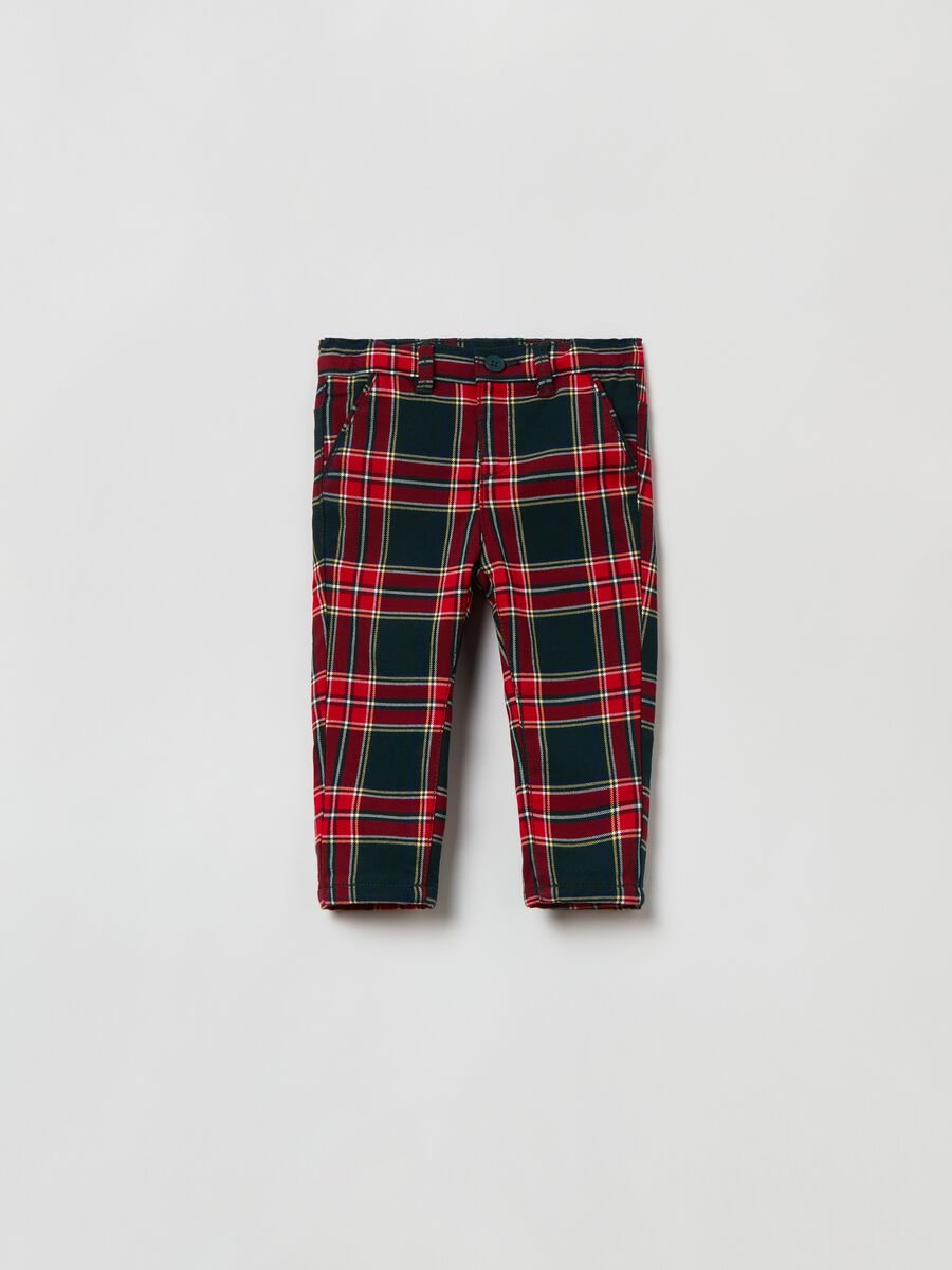 Tartan patterned trousers_0