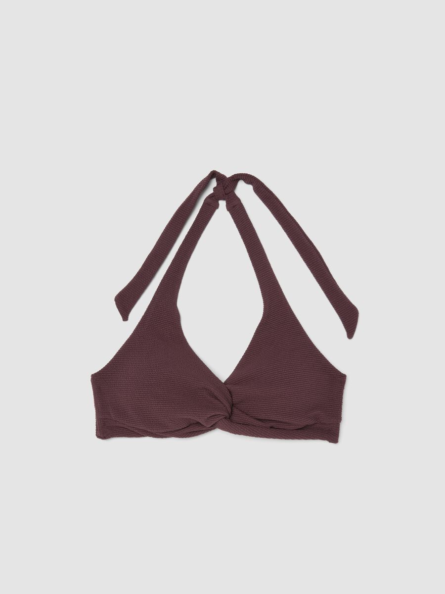 Violett geflochtenes Triangel-Bikinioberteil aus Stretchstoff_4