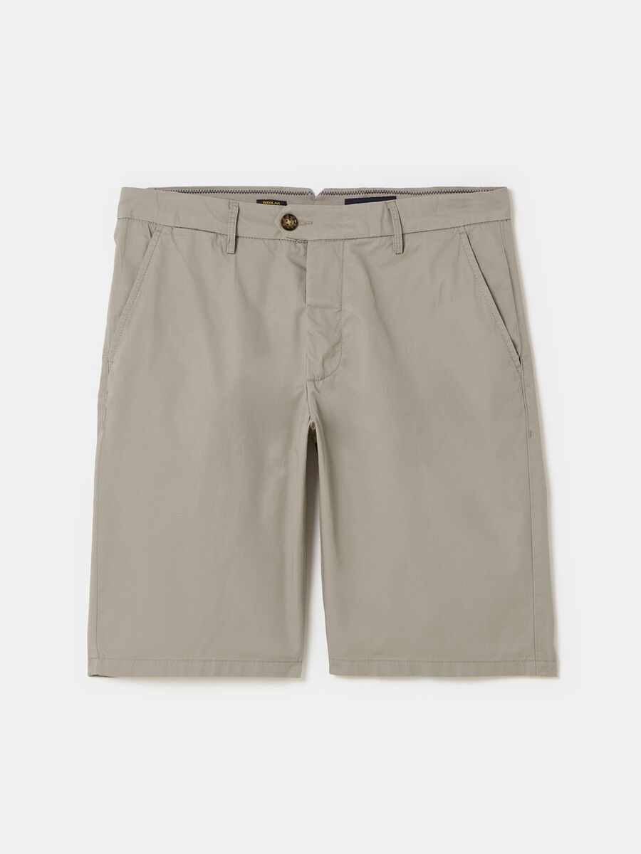 Stretch cotton chino Bermuda shorts_3