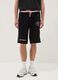 Black cotton-blend sports shorts, regular fit_1