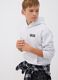 Sweatshirt com capuz cinzenta de corte oversized em mistura de algod&atilde;o e viscose para rapaz_0