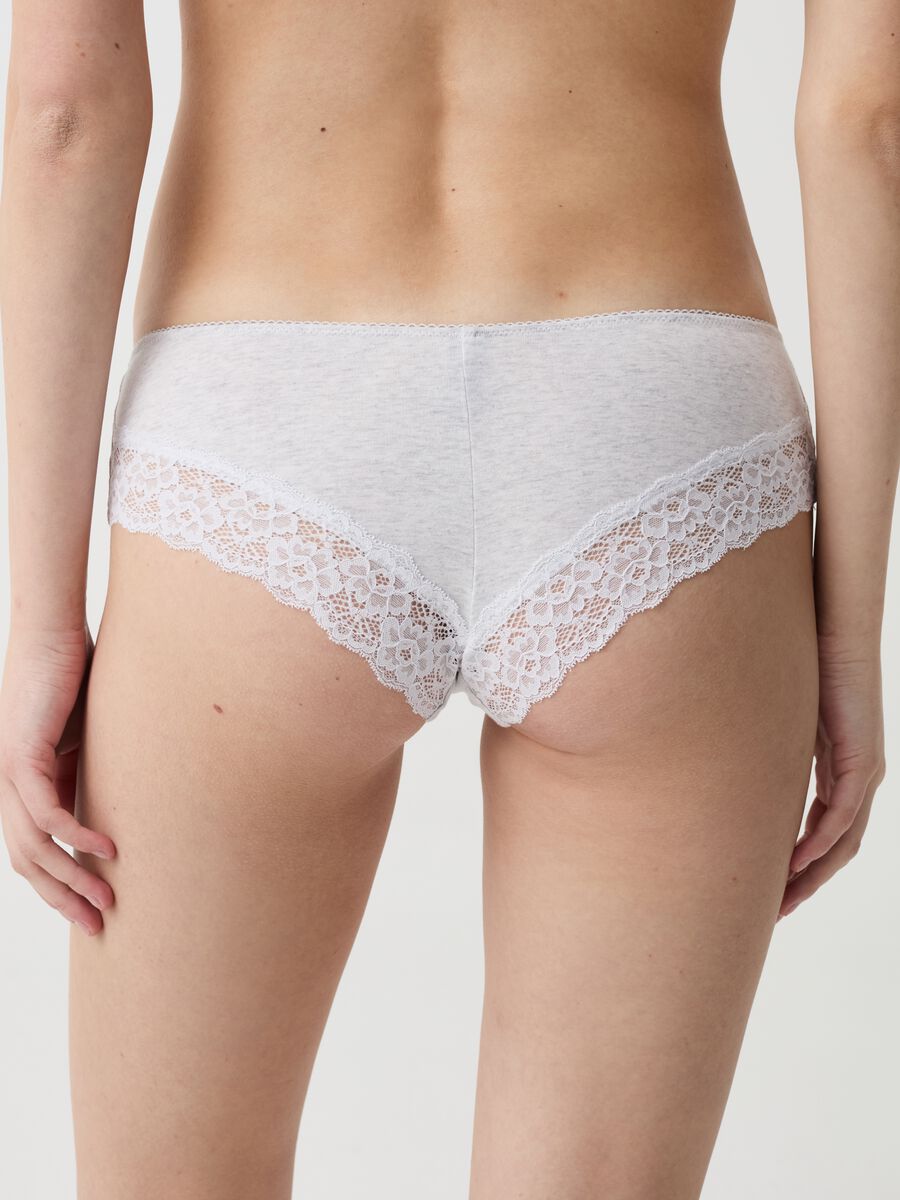 Mélange French knickers with lace edge_2