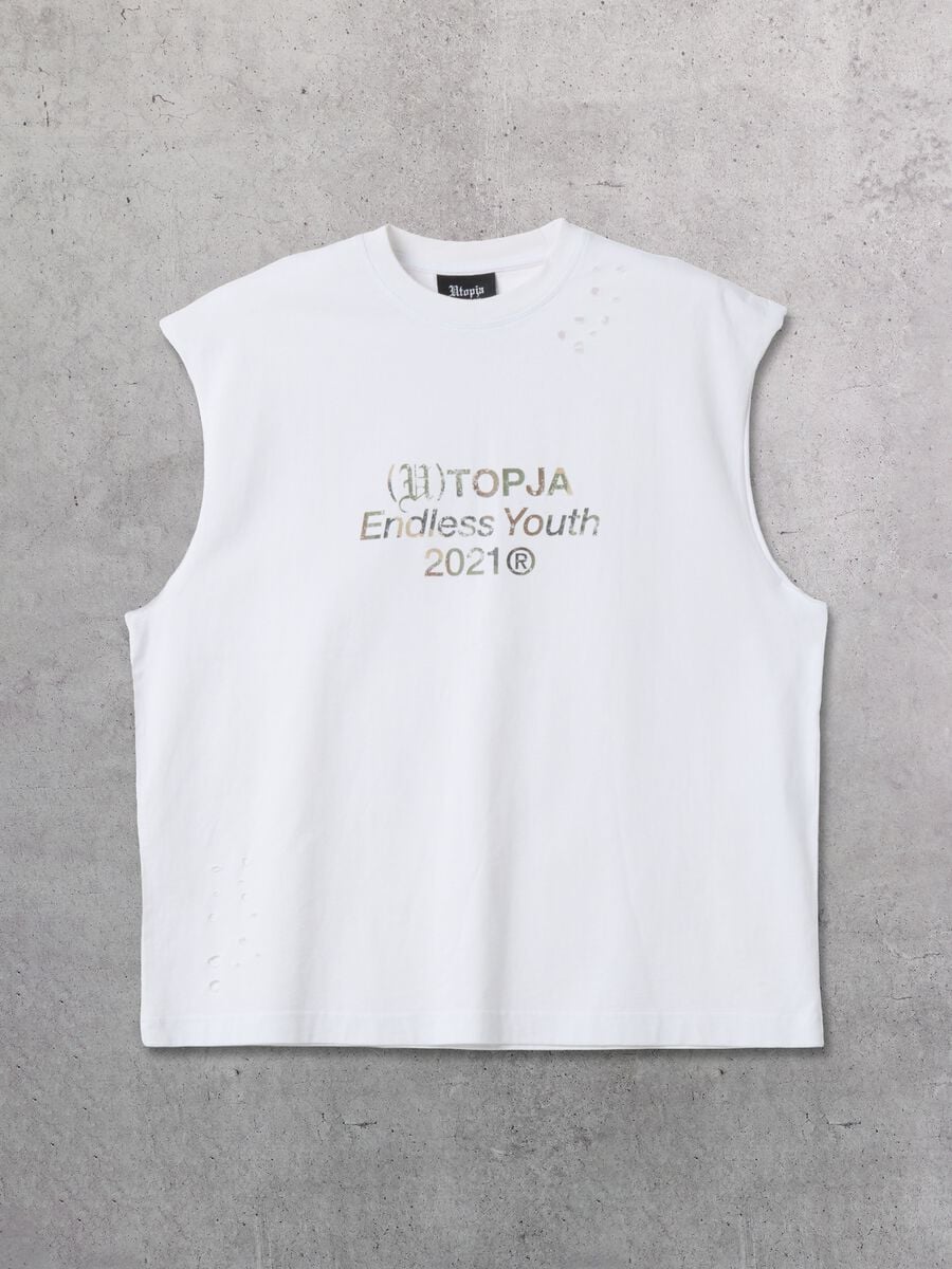 Sunfaded White Tank Top_5