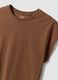 T-shirt castanha em puro algod&atilde;o de manga curta, regular fit_6