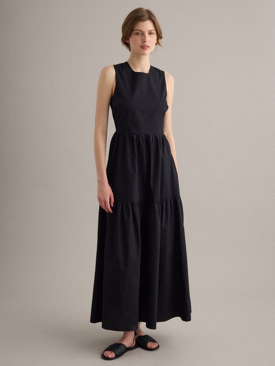 Black pure cotton maxi dress_1