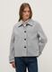 Grey regular fit short coat with buttons_1