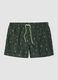 Green boxer swim shorts with palm print_4