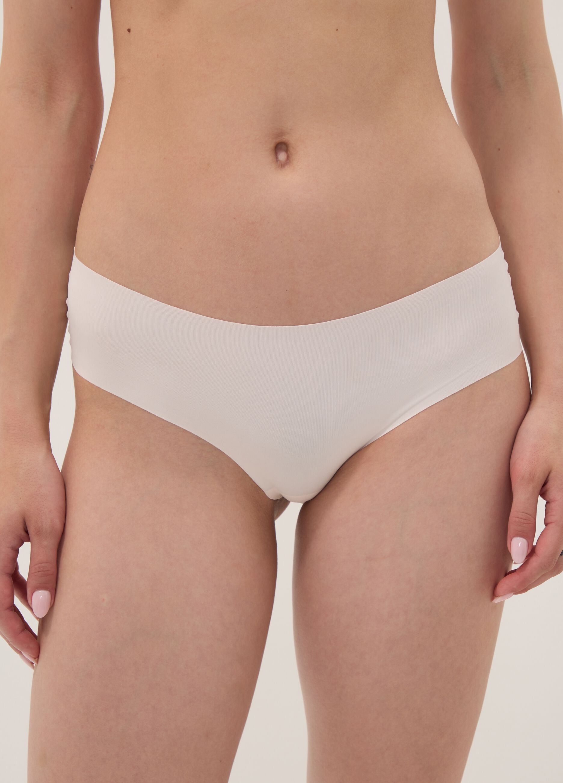 Pinke Hipster-Slips aus elastischer Mikrofaser mit normaler Bundh&ouml;he