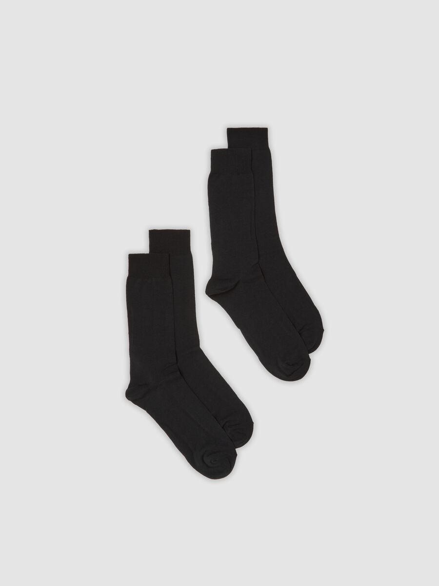 2-pack of black cotton-stretch ankle socks_0