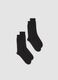 2-pack of black cotton-stretch ankle socks_0