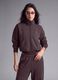Short brown stretch viscose sweatshirt with high neck_3