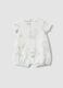 White pure cotton baby romper with prints_1