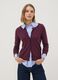 Purple viscose-blend crew-neck cardigan, regular fit_0