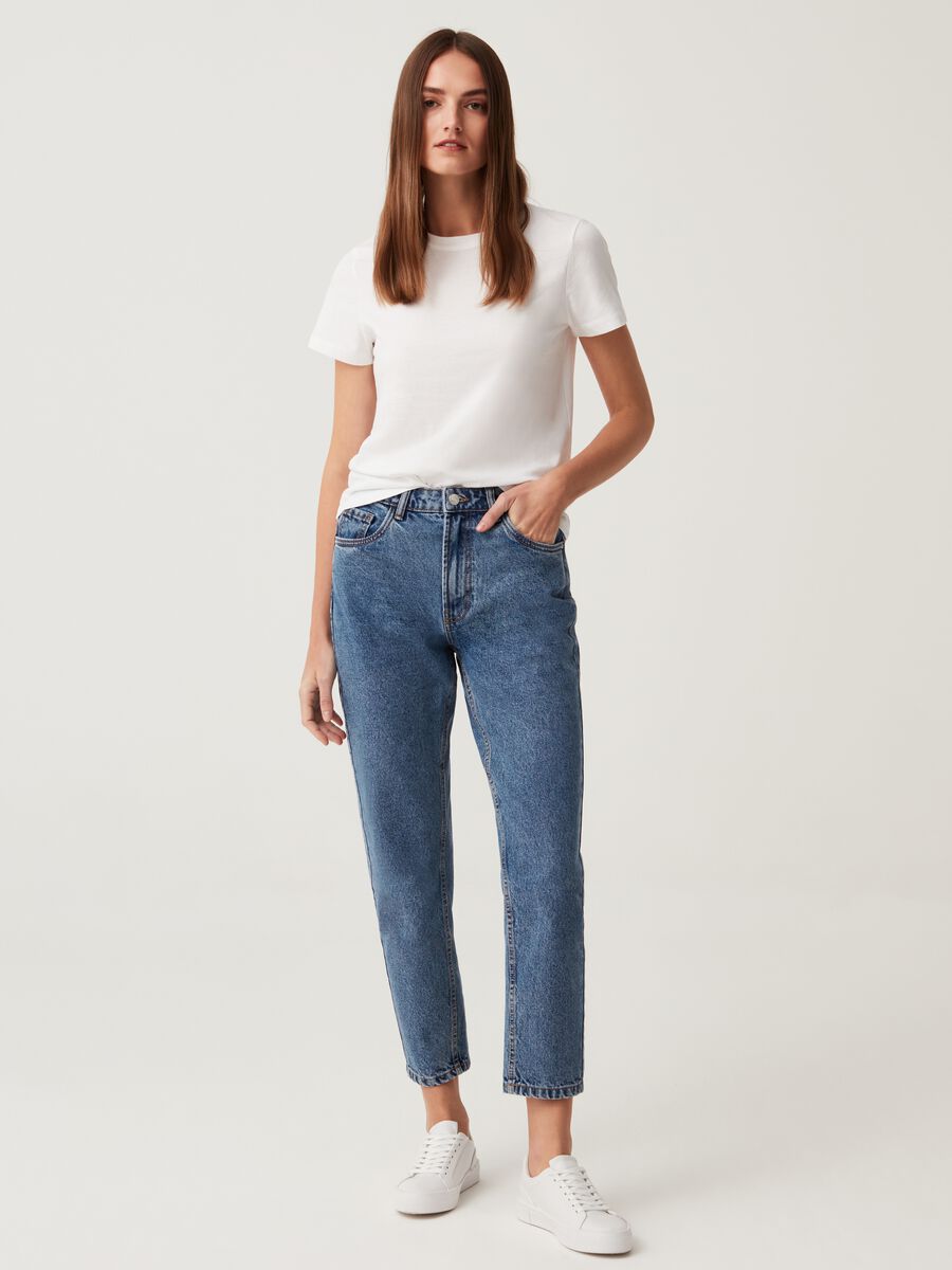 Mum-fit jeans with five pockets_0